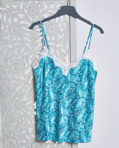 Carolyn Donnelly Eclectic Oasis Crinkled Satin Print Vest